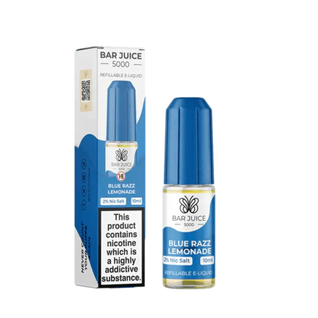 Bar Juice 5000 10ml Nic Salt &#8211; Pack of 10 10MG,20MG_blue razz lemonade (4)