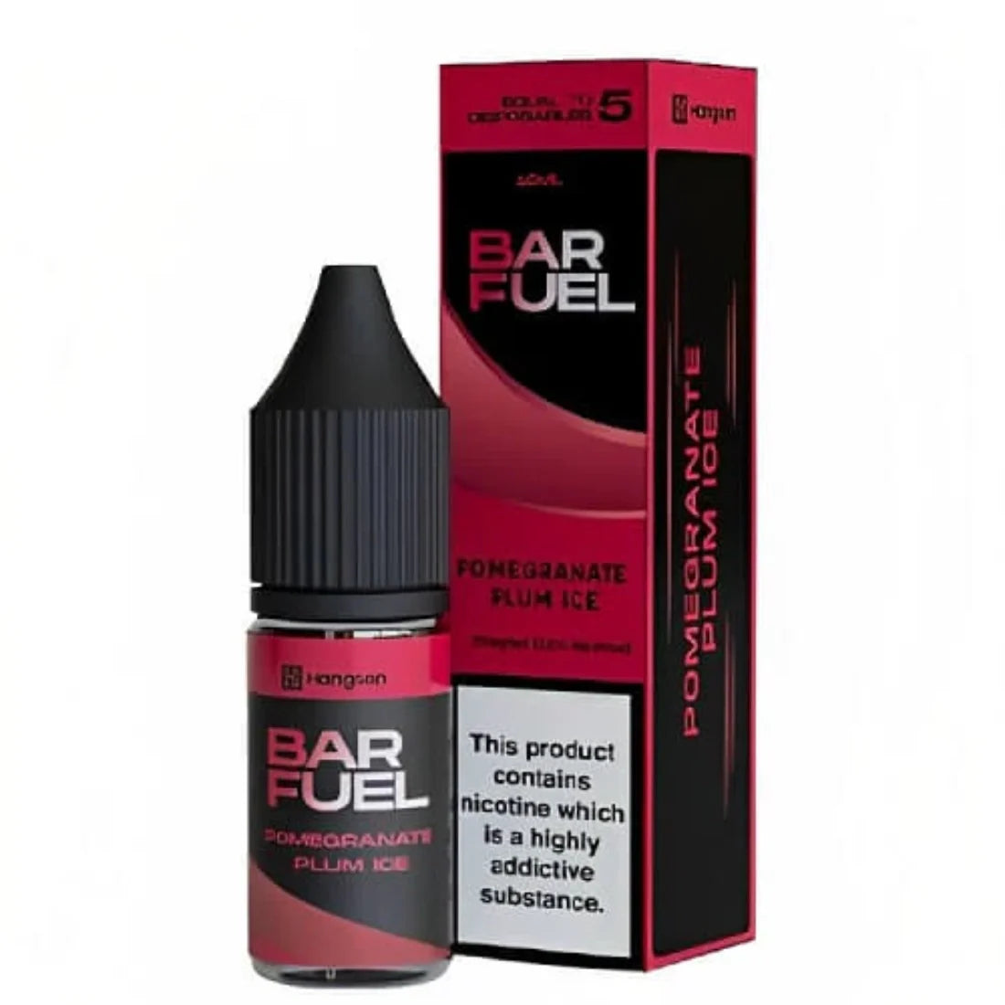 Hangsen Bar Fuel 10ml Nic Salt - Pack of 10 Pomegranate Plum Ice