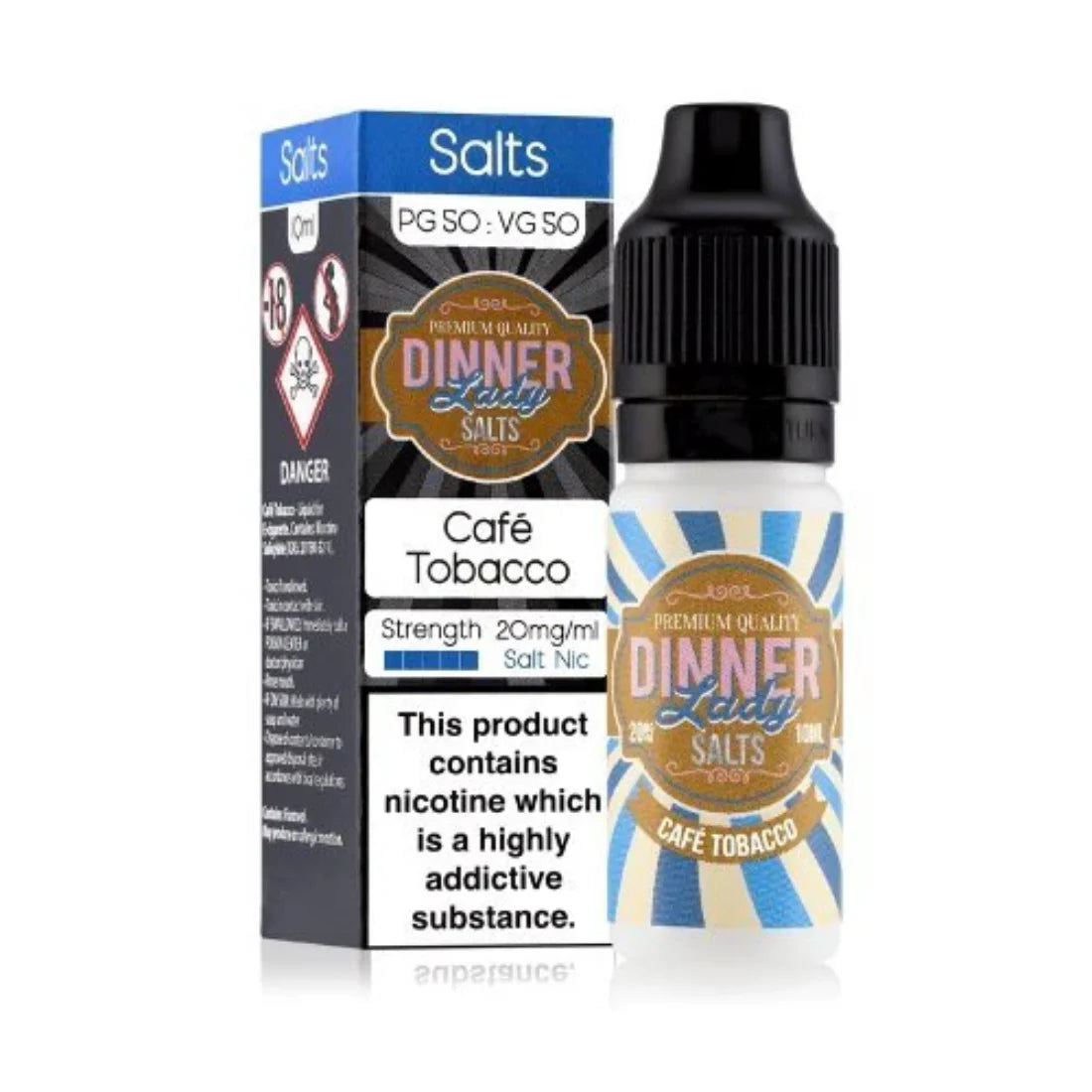 Pack of 10 Dinner Lady 10ml Nic Salts E-Liquid_ cafe tobacco(5)